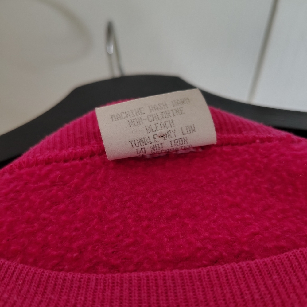 Vintage 80s Flamingo Las Vegas Crewneck Sweatshirt Hot Pink Women's Size XL - Picture 6 of 7